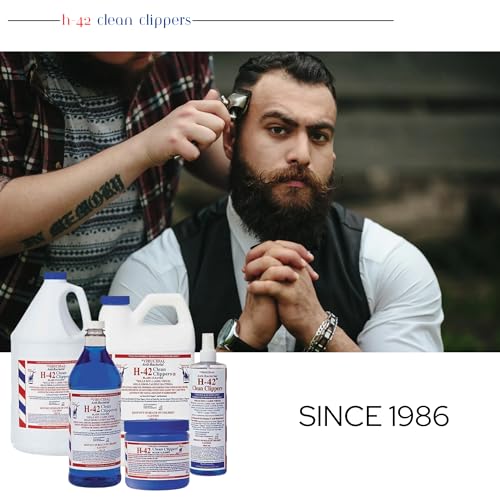 H-42 Clean Clippers Blade Cleaner with Brush - 32oz Bottle