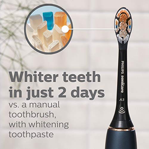Philips Sonicare A3 All-in-One - Genuine Replacement Electric Toothbrush Heads, Black, 2 Pack, HX9092/95