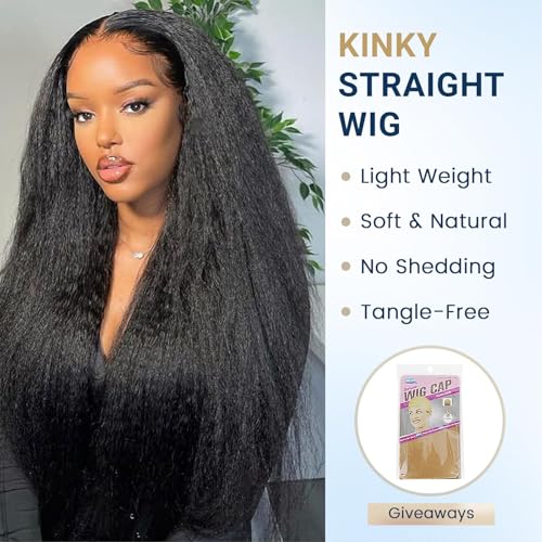 Selina U Part Wigs Human Hair Kinky Straight Wig Yaki Remy Human Hair Wig For Women Afro Kinky Straight Human Hair U Part Glueless Upart Yaki Straight Wig 30 Inch