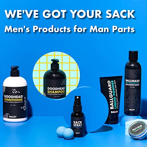 Ballsy Ballwash Wood You Be Mine Charcoal Body Wash for Men, Soap, Moisturizing, Shower Gel, w/Coconut Oil and Aloe Vera, Drift & Dunes Scent, 8 Fl oz