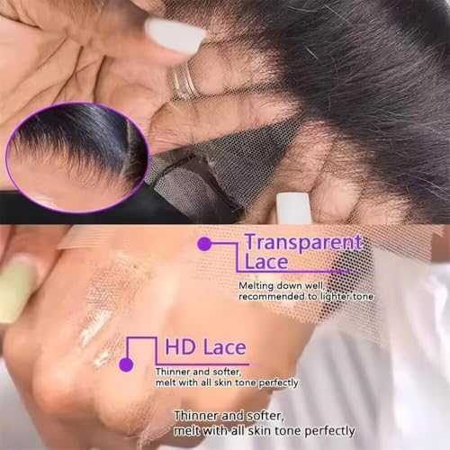 32 Inch Deep Wave Lace Front Wigs Human Hair 13x6 HD Lace Front Wigs Human Hair Pre Plucked Brazilian Curly Wig Human Hair 200 Density Glueless Frontal Wigs with Baby Hair For Women