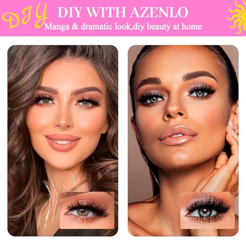 Lash Extensions 40D+60D Cluster 240pcs DIY Lash Clusters 10-16mm Eyelash Clusters Individual Think Band Lash Kit (40D+60D Kit)