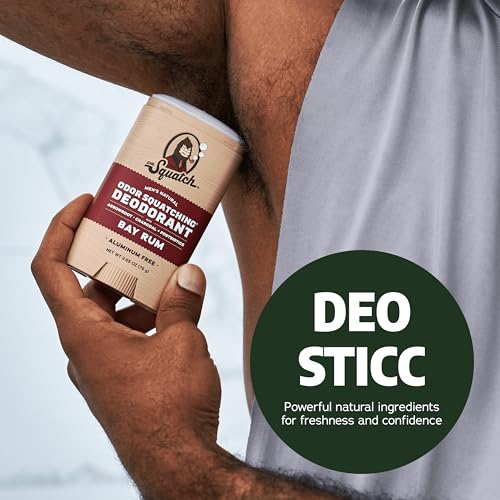 Dr. Squatch Natural Deodorant for Men - Odor-Squatching Aluminum Free - Rainforest Rapids & Fresh Falls (2.65 oz, 2-Pack)