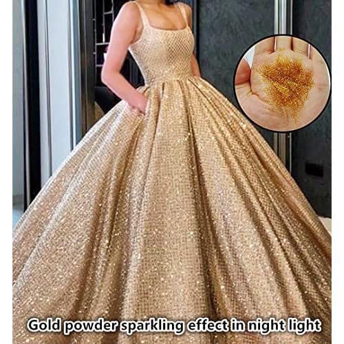 Go Ho Hair and Body Glitter Spray,Gold Glitter Spray Dry Powder Makeup for Clothes,Festival Loose Sparkle Powder,Holographic Ultra Fine Resin Glitters for Crafts,10g