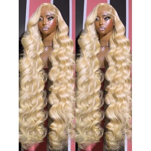 30 Inch 613 Blonde Wig Human Hair 180% Density 13x6 Body Wave Lace Front Wigs Human Hair Glueless Wigs Pre Plucked With Baby Hair (30 inch, 613 Blonde Wig)