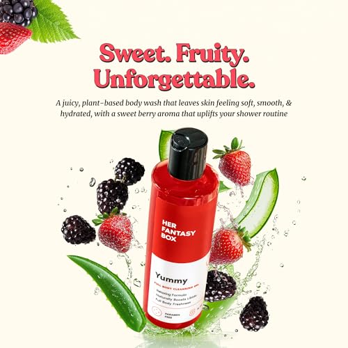 Her Fantasy Box Yummy | Body Wash - Indulgent, Luxurious Body Wash for Deep Cleansing, Moisturizing, and Nourishing Skin - Refreshing Scent for All Skin Types