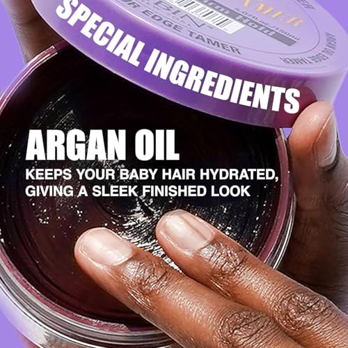 EBIN NEW YORK 24 Hour Edge Tamer Ultra Super Hold 6.34 fl.oz/180ml No Flaking, Smooth Shine, Argan & Castor Oil, Strong Edge Control Gel, Edge gel