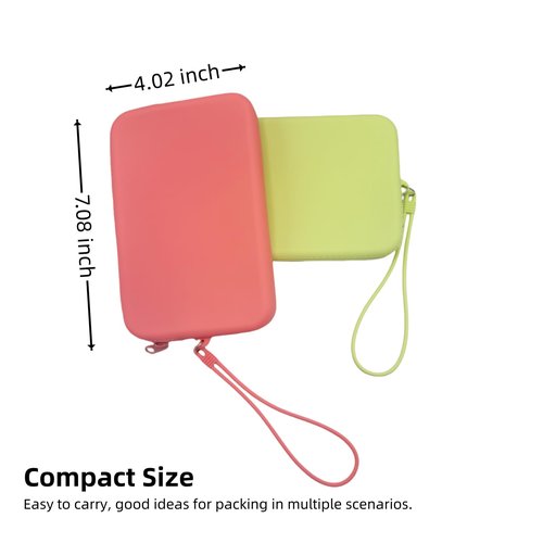 monolane 4 Pieces Silicone Makeup Toiletries Pouches, Waterproof Cosmetic Zipper Pouch, Digital Electronics Storage Bag, Beach Essential Travel Pouch (Creamy Collection)