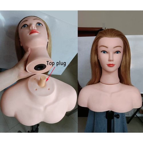 Ruilong Wig Stand Dummy shoulder model Mannequin Head Stand, Wig Head support Holder for Cosmetology Hairdressing Training at Home and Salon Use,shoulder model (Large shoulder)