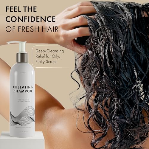 Chelating Shampoo ? For Oily Hair & Oily Scalp -Deep Cleansing Clarifying Shampoo- Removes Hard Water Buildup, Chlorine & Residue-Nourishes-No Silicones, No Parabens, Fresh Volume. 12 Fl Oz ( 355 ML)