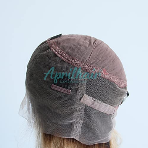 Pre-plucked Ombre #1B/27 Dark Root Honey Blonde 360 Lace Frontal Wigs Straight Glueless 150% Density Brazilian Virgin Human Hair With Baby Hair Full (18" inch, Straight)