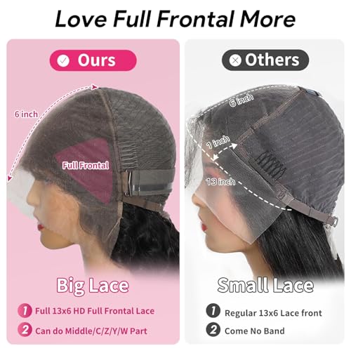 30 Inch Water Wave Lace Front Wigs Human Hair Pull Go 13x6 HD Transparent Lace Frontal Glueless human Hair Wigs 200% Drawstring Wigs With BabyHair Wet And Wave Human hair Wig For Black Women