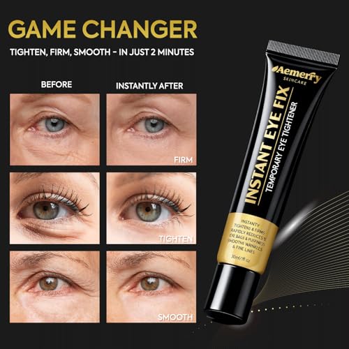 Temporary Instant Eye Tightener Cream: Instantly Reduce Puffiness, Under-Eye Bags, Deep Wrinkles, Fine Lines ? Anti-Aging Formula, Temporarily Firms, Lifts & Smooths Under Eye & Face Area. 1 oz