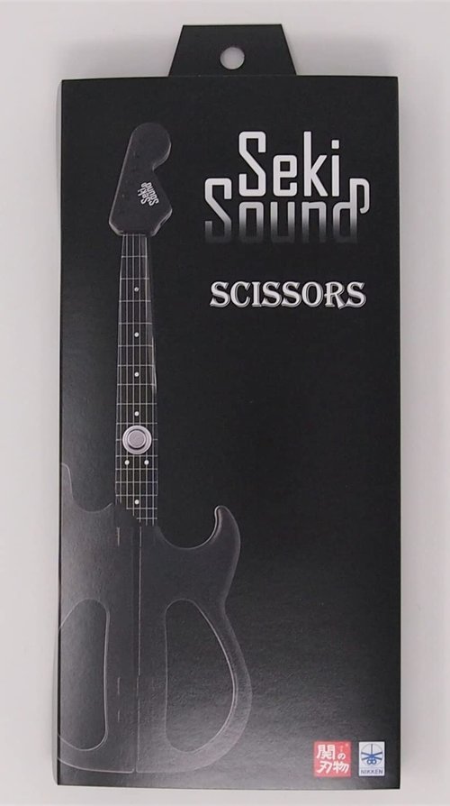 Nikken Cutlery Guitar Scissor SekiSound Black with a stand (Gift Box Included) Hobby Tool SS-20B