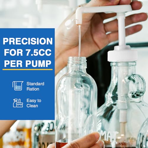 2 Pack Leak Proof Gallon Jug Pump Dispenser, 38-400 Pump for Gallon Jug - Lotion Gallon Shampoo Pump Top Replacement, 7.5cc Per Pump Fits 1 Gallon Bottle 64oz 128oz Shampoo Laundry Containers
