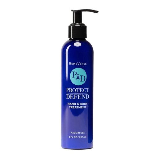 RemeVerse Protect & Defend Hand and Body Treatment Lotion - Moisturizer for Chemotherapy and Sensitive Skin - Hydrating and Nourishing Body Skin Care - Gentle & Fragrance-Free - Made in USA - 8 oz