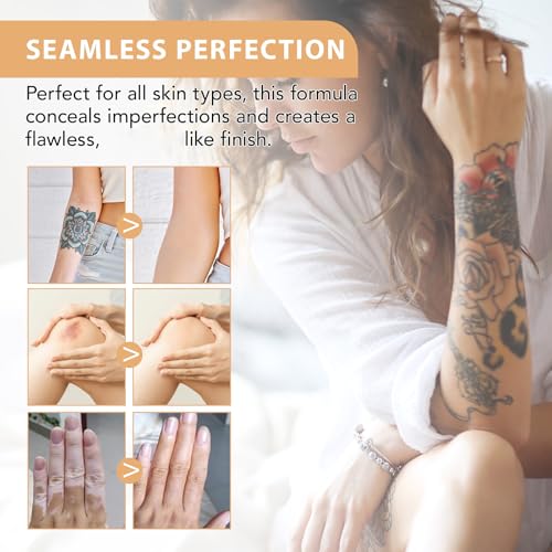Leg Makeup Waterproof No Transfer, Tattoo Cover Up Makeup Waterproof, Leg Vein Cover up makeup for Varicose Veins, Long Last Body Foundation