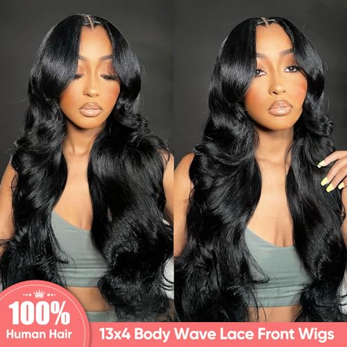 Becolor 30 Inch Lace Front Wigs Human Hair Body Wave 13X4 Lace Frontal Wigs Human Hair for Women 180% Density HD Lace Glueless Wigs Human Hair with Baby Hair