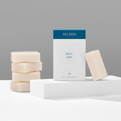 Nu Skin Body Bar Soap | Gentle Cleansing Bar with Moisturizing Aloe Vera | Non-Drying Daily Cleanser for Hands, Body & Face | Refreshing Scent | Soft, Hydrated & Revitalized Skin | 4 oz