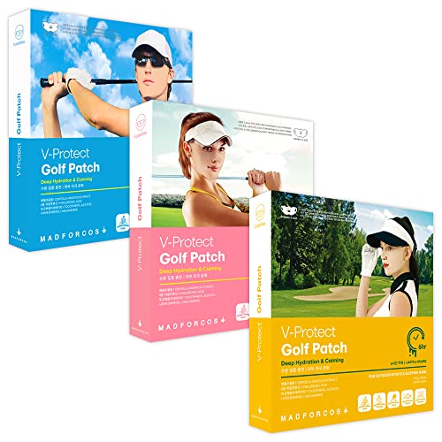V-Protect Golf Patch ? UV Protection, Hydration & Lifting Face Mask for Outdoor Sports | Korean Skincare Patch for Golf, Hiking, Tennis (Pink, 10 Count (Pack of 1))