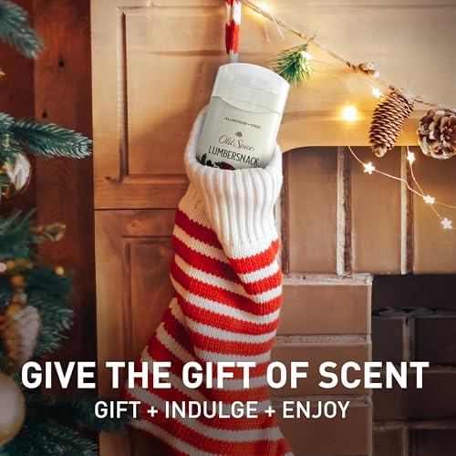 Old Spice Aluminum Free Deodorant for Men, Holidudes Limited Edition, 24/7 Holiday Freshness, Odor Protection, Stocking Stuffer, Lumbersnack with Fresh Pine Scent, 3.0 oz