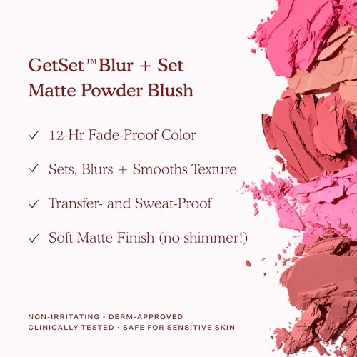 GetSet¢â Matte Powder Blush - Samo Spritzer, Setting + Blurring Rosy Mauve Blush