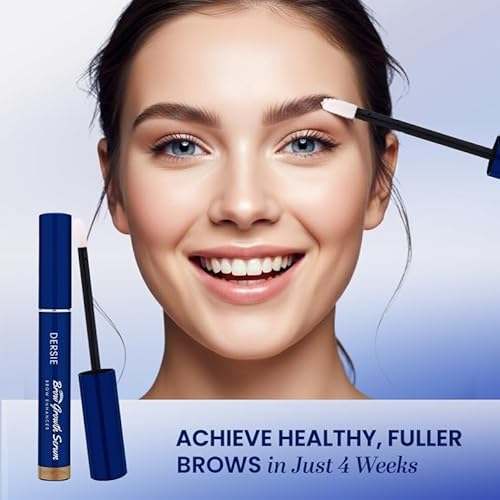 Dersie Eyebrow Growth Serum: Brow Enhancing Serum Infused with Peptide Complex, Biotin & Arginine for Fuller, Stronger, Thicker Brows ? Nourishes and Strengthens Dry, Sparse, or Thinning Brows (5 mL)