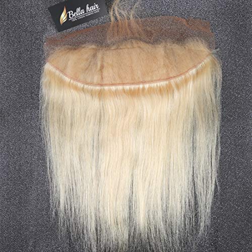 Bella Hair Ear to Ear 13x4#613 Blonde Lace Frontal Closure | One Donor Virgin Human Hair Straight | Bleached Knots with Baby Hair (16inch)