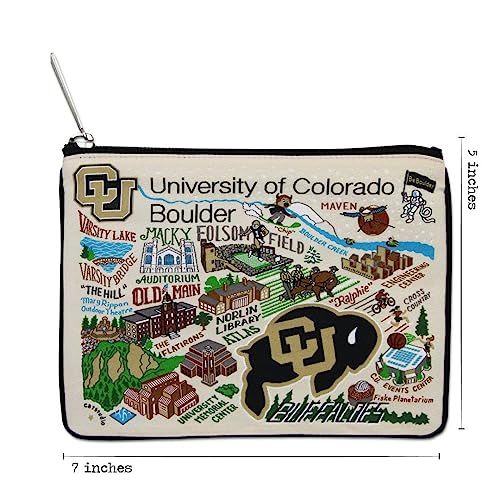 Catstudio Zipper Pouch, University of Colorado Boulder Travel Toiletry Bag, 5 x 7, Ideal Makeup Bag, Dog Treat Pouch, or Purse Pouch to Organize Supplies for Grads & Alumni