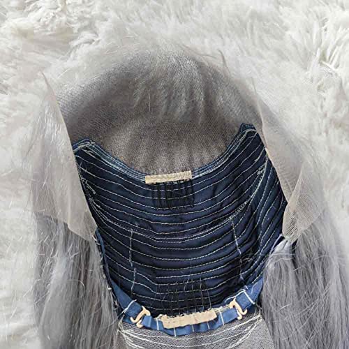 Virgin Brazilian Body Wave Human Hair Front Lace Wigs For Black Women 180% Density Grey Remy Real Hair Pre Plucked Lace Wigs Productions 13X4 Deep Space Lace 18 Inch