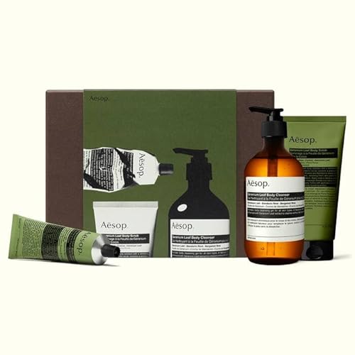 Aesop Geranium Leaf Trio - Party in the Greenhouse Gift Set | Limited Edition Holiday Kit