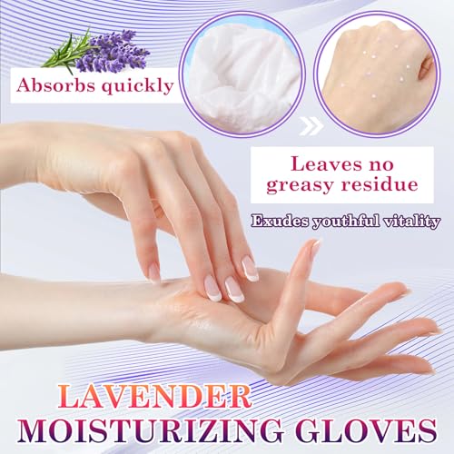 6 Pairs Hand Masks Moisturizing Gloves, Hydrating Hand Mask Moisturizer Gloves Care for Dry Cracked Hands, Smooth Long Lasting Soft Firming Hand Mask Gift Set for Men Women£¨A