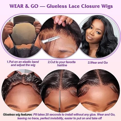 24 Inch Wear and Go Glueless 180% Density 5x5 HD Lace Closure Wigs Water Wave Lace Front Wigs Wet And Wavy Wigs For Beginners