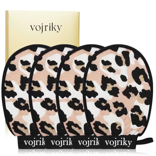 4PCS Durable Body Scrub, Dead Skin Remover & Body Scrubber Exfoliator, Body Exfoliating Gloves for Shower, washcloth exfoliating, exfoliating glove for Smooth Skin