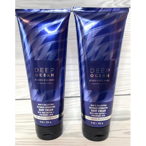 Bath & Body Works Deep Ocean Ultimate Hydration Body Cream 8 Ounces Pack of 2