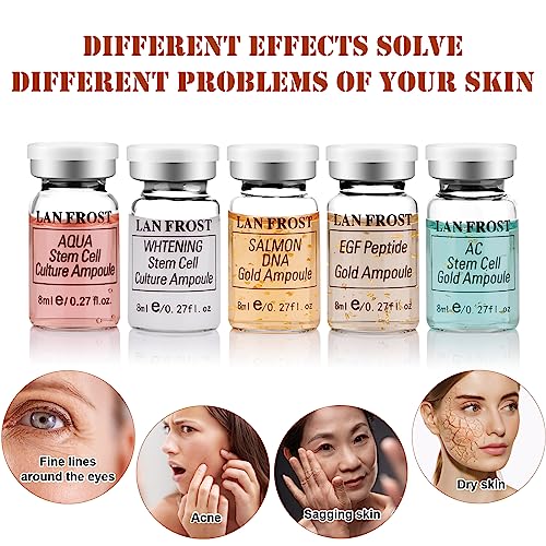 BB Facial Glow Starter Kit Serum Hyaluronic Acid Essence Skin Care Set 0.27oz 12 Vials, Skin Care Serum for Face BB Radiance Facial Kit