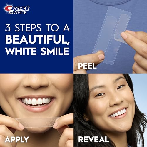 Crest 3D Whitestrips Glamorous White, 3D White, Teeth Whitening Strip Kit, 32 Strips (16 Count Pack) - Crest Teeth Whitening Strips, Teeth Whitening Kit - Packaging May Vary