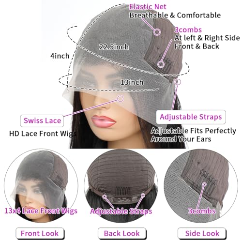 34 Inch Deep Wave Lace Front Wigs Human Hair Wig for Woman 13x4 Hd Deep Curly Lace Front Wig Human Hair Pre Plucked Deep Wave Lace Frontal Wigs