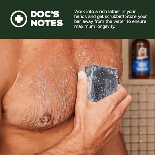 Dr. Squatch Natural Bar Soap for Men - Cold Process Soap with No Harsh Chemicals - Wood Barrel Bourbon, Fresh Falls & Birchwood Breeze (5 oz, 3-Pack)