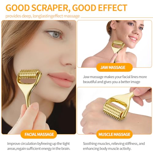 Running man Acupuncture Roller-Skin Care Face Massager, Face Acupressure Roller-Deep Tissue Massage Tool for Face, Massage Roller-Muscle Pain Relief and Musle Relaxation