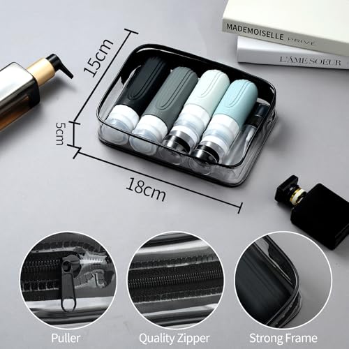 16 Pack Travel Bottles - Silicone Toiletries Containers, Leak Proof Refillable Shampoo & Conditioner Essentials