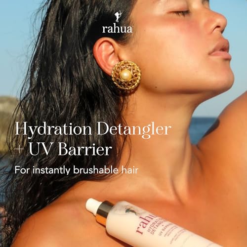 Rahua Hydration Detangler Spray + UV Barrier, Vegan Leave In Hair Spray, Conditioner for Added Shine, Damage Protection, Humidity & Frizz Control, Oil, Morete & Mango, All Hair Types, 6.5 Fl Oz