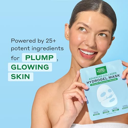 Mario Badescu Advanced Collagen Hydrogel Mask Set of 3 | Face Mask with Peptides, Hyaluronic Acid & Niacinamide for Hydrating, Firming, Brightening & Soothing Skin