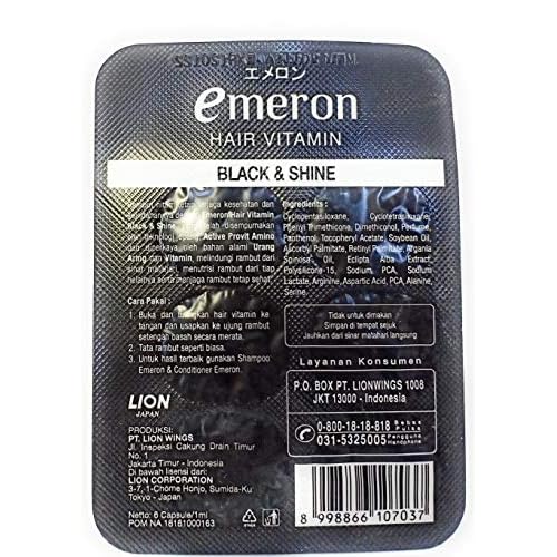 Emeron Hair Vitamin Black and Shine, 12 Blister (@ 6 Capsule)