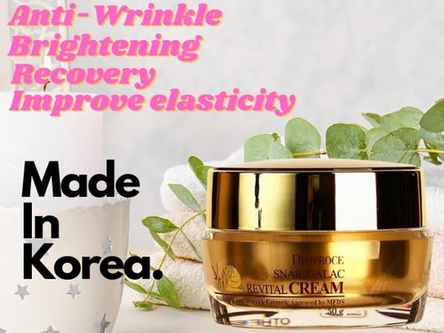 Deoproce Premium Snail Revital Premium Cream Snail Secretion Filtrate Korean Skin Care w/Galactomyces Ferment Filtrate, Volufiline, Anti wrinkle, Deep moisturizing Korean Day Cream