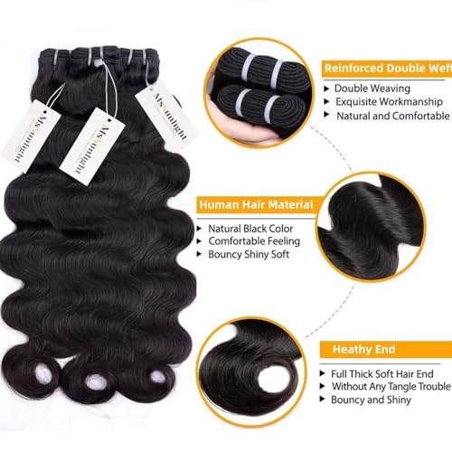 15A Raw Bundles Human Hair 100% Unprocessed Body Wave Bundles Virgin Human Hair Raw Extensions Weave NO.1 Quality One Direction Cuticles Raw Hair Can Be Dyed Bleached Thick Ends 18 20 22 Inch