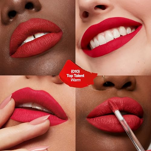 Revlon ColorStay Limitless Matte Liquid Lipstick, Vegan Formula, No-Budge, Longwear Lip Color, Long Lasting, Lightweight/Comfortable, Waterproof, 010 Top Talent, 0.17 fl oz
