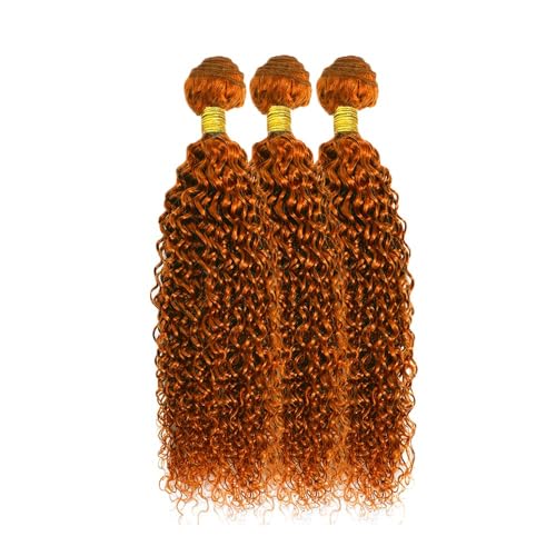 Bundles Human Hair 26 28 30 Inch Deep Wave Orange Ginger 350 Human Hair Bundles 12A Unprocessed Brazilian Virgin Hair Quick Weave Bundles for Black Women