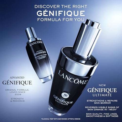 Lanc?me Advanced G?nifique Radiance Boosting Anti-Aging Face Serum - Visibly Hydrates & Plumps Skin - with Bifidus Prebiotic, Hyaluronic Acid & Vitamin Cg
