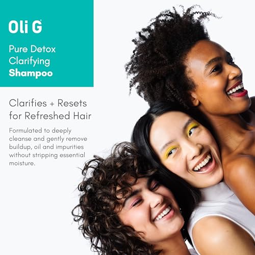 Oli G Pure Detox Clarifying Shampoo 10.1 fl oz / 300 ml ? Deep Cleansing Shampoo with Lemon Extract ? Build-Up Removing, Scalp-Refreshing & Prep-Boosting Formula for All Hair Types